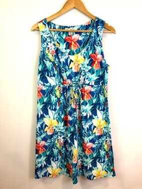 Tommy Bahama Tropical Floral Sleeveless Dress size L